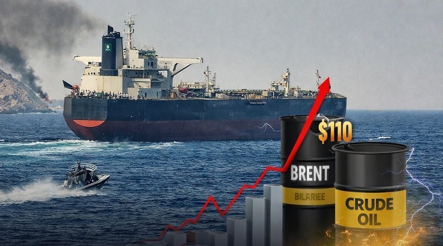 होर्मुज तनाव के बीच कच्चे तेल में उछाल, ट्रंप की चेतावनी से ब्रेंट क्रूड की कीमतें बढ़कर 110 डॉलर पहुंची 